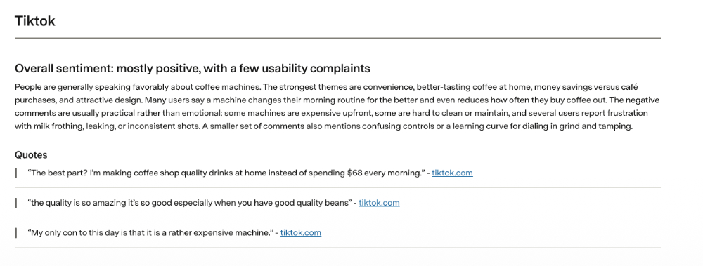 TikTok consumer sentiment analysis highlights customer opinions, consumer insights, and product usability trends